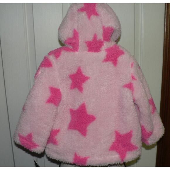Steve Madden Toddlers Shearling Star Jacket In Light Pink /Pink 18Mths MSRP $75 - Picture 3 of 4